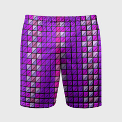 Шорты спортивные мужские Фиолетовые плитки, цвет: 3D-принт