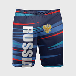 Мужские спортивные шорты Россия - blue stripes
