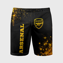 Шорты спортивные мужские Arsenal - gold gradient вертикально, цвет: 3D-принт