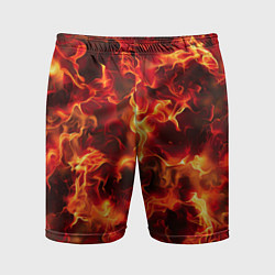 Шорты спортивные мужские Огненный элементаль, цвет: 3D-принт