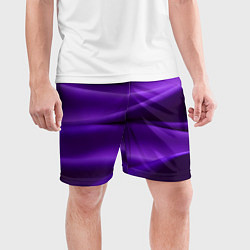 Шорты спортивные мужские Фиолетовый шелк, цвет: 3D-принт — фото 2