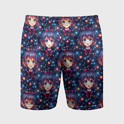 Мужские спортивные шорты Аниме девочка с бантиком на голове