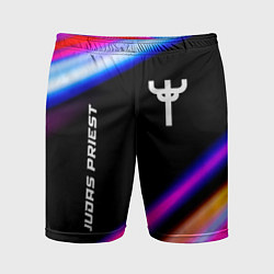 Мужские спортивные шорты Judas Priest neon rock lights