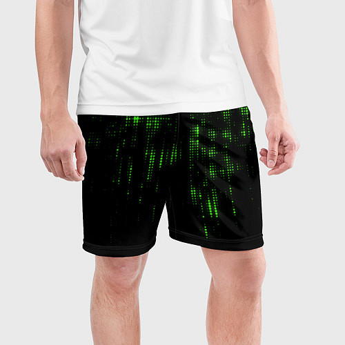 Мужские спортивные шорты Геометрический эффект матрицы / 3D-принт – фото 3
