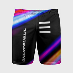 Мужские спортивные шорты OneRepublic neon rock lights