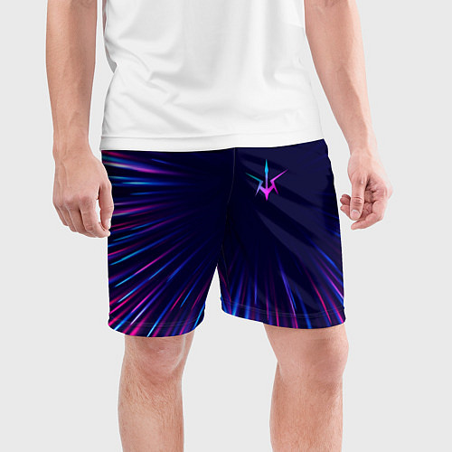 Мужские спортивные шорты Code Geass neon blast lines / 3D-принт – фото 3