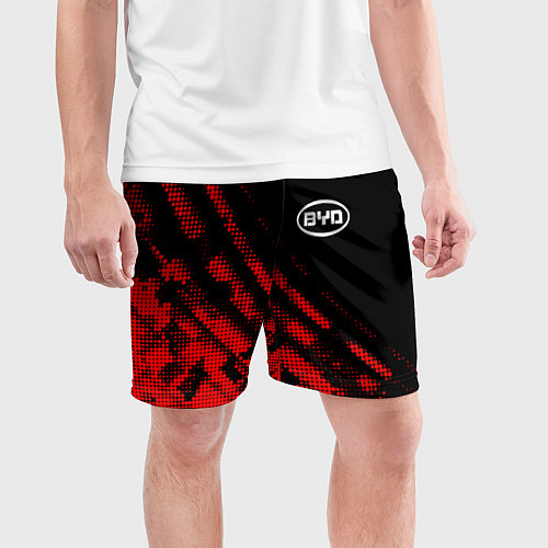 Мужские спортивные шорты BYD sport grunge / 3D-принт – фото 3