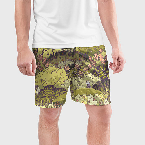Мужские спортивные шорты Найди опоссума / 3D-принт – фото 3