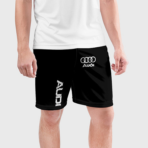 Мужские спортивные шорты AUDI sport white / 3D-принт – фото 3