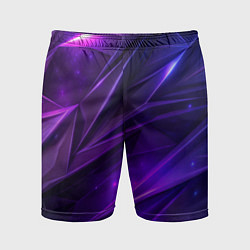 Шорты спортивные мужские Фиолетовая объемная неровная текстура, цвет: 3D-принт