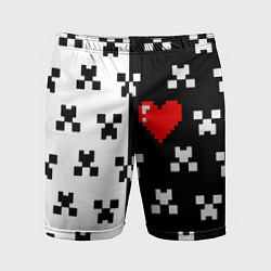 Шорты спортивные мужские Minecraft pattern love, цвет: 3D-принт