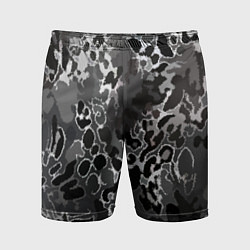 Мужские спортивные шорты Чёрно-серый абстракция