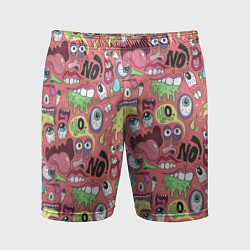 Шорты спортивные мужские Монстры ой ой нет, цвет: 3D-принт