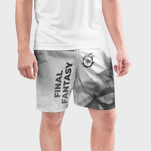 Мужские спортивные шорты Final Fantasy - white gradient вертикально / 3D-принт – фото 3