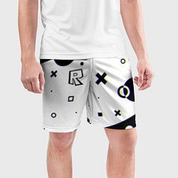 Шорты спортивные мужские Roblox pattern game, цвет: 3D-принт — фото 2
