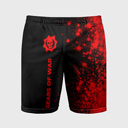 Шорты спортивные мужские Gears of War - red gradient по-вертикали, цвет: 3D-принт