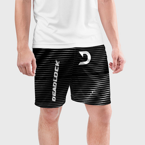 Мужские спортивные шорты Deadlock metal game lines / 3D-принт – фото 3
