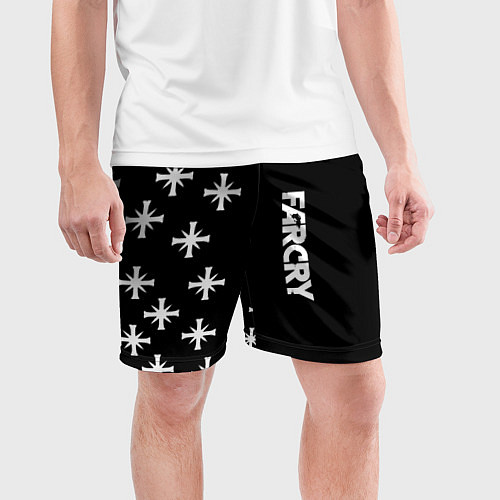 Мужские спортивные шорты Farcry текстура знаки / 3D-принт – фото 3