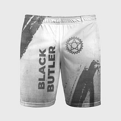 Мужские спортивные шорты Black Butler - white gradient вертикально