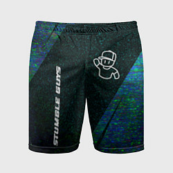Мужские спортивные шорты Stumble Guys glitch blue
