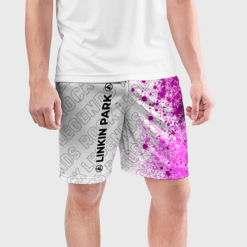 Мужские спортивные шорты Linkin Park 2024 rock legends по-вертикали / 3D-принт – фото 3
