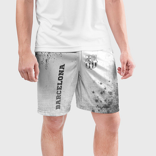 Мужские спортивные шорты Barcelona - white gradient вертикально / 3D-принт – фото 3