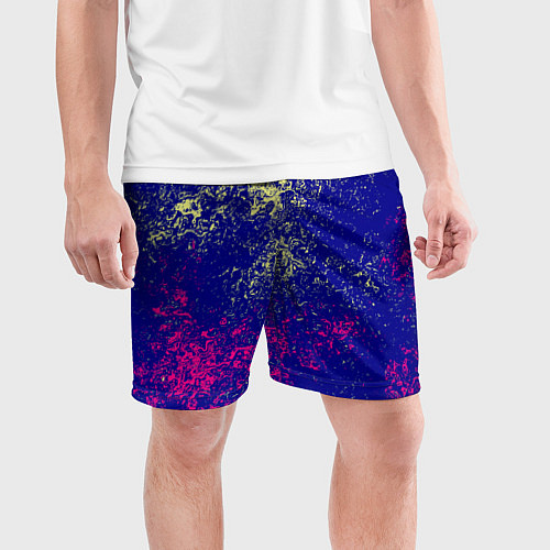 Мужские спортивные шорты Брызги красок фильтр / 3D-принт – фото 3