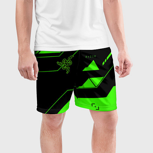Мужские спортивные шорты Razer geometry game / 3D-принт – фото 3