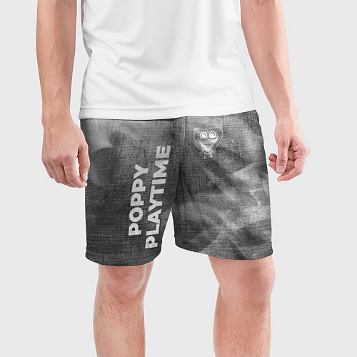 Мужские спортивные шорты Poppy Playtime - grey gradient вертикально / 3D-принт – фото 3