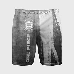Шорты спортивные мужские One Piece - grey gradient по-вертикали, цвет: 3D-принт