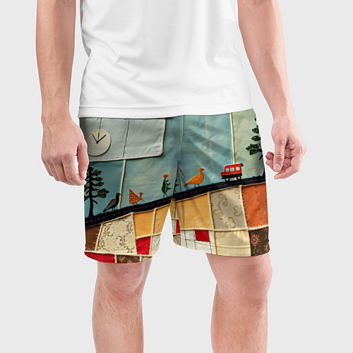 Мужские спортивные шорты Детский пэчворк / 3D-принт – фото 3
