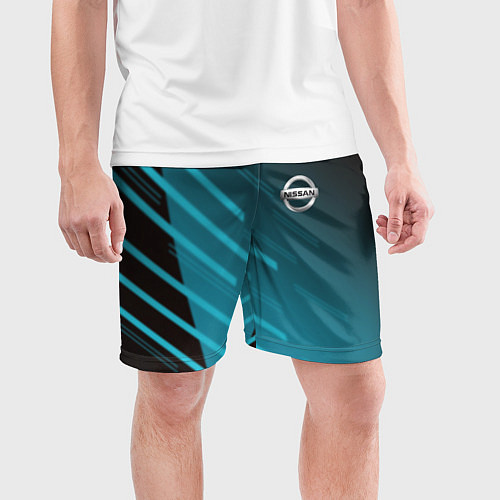 Мужские спортивные шорты Nissan geometry sport / 3D-принт – фото 3