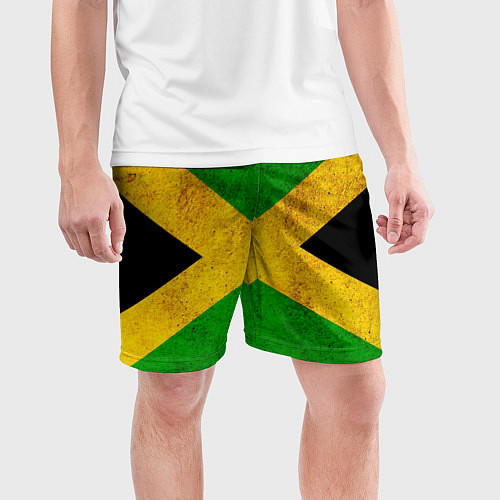 Мужские спортивные шорты Jamaica flag / 3D-принт – фото 3