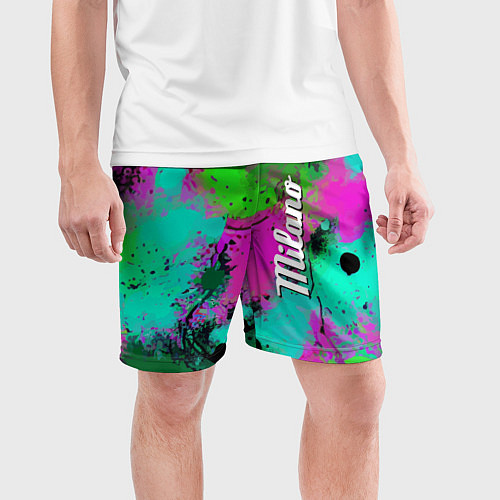 Мужские спортивные шорты Color impression - abstraction / 3D-принт – фото 3
