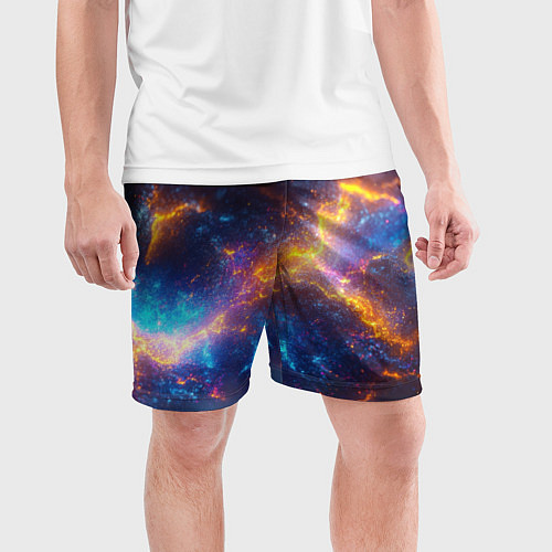 Мужские спортивные шорты Космическая текстура фон / 3D-принт – фото 3