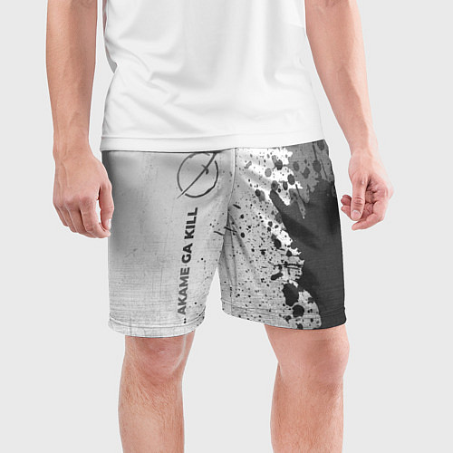 Мужские спортивные шорты Akame ga Kill - white gradient по-вертикали / 3D-принт – фото 3