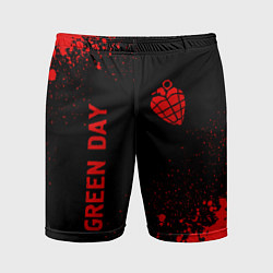 Шорты спортивные мужские Green Day - red gradient вертикально, цвет: 3D-принт
