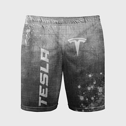 Мужские спортивные шорты Tesla - grey gradient вертикально