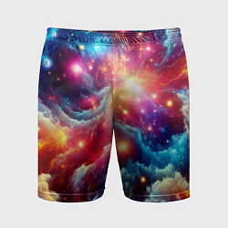 Мужские спортивные шорты Colorfull neon space clouds - ai art fantasy