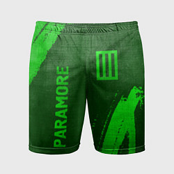 Шорты спортивные мужские Paramore - green gradient вертикально, цвет: 3D-принт