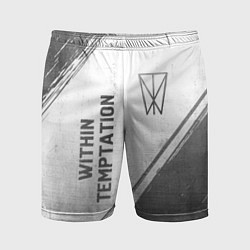 Мужские спортивные шорты Within Temptation - white gradient вертикально