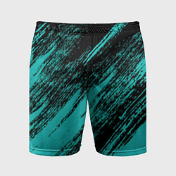 Мужские спортивные шорты The color is black and light blue