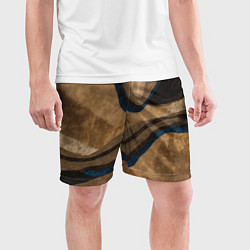Шорты спортивные мужские Песочная абстракция, цвет: 3D-принт — фото 2