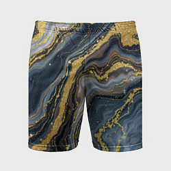 Шорты спортивные мужские Золотые диагонали, цвет: 3D-принт