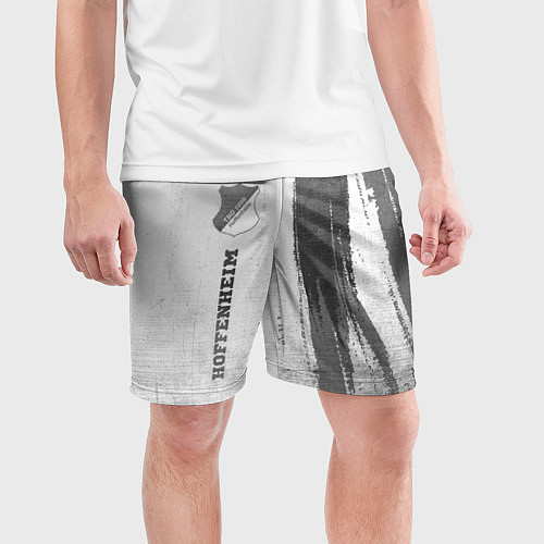 Мужские спортивные шорты Hoffenheim - white gradient по-вертикали / 3D-принт – фото 3