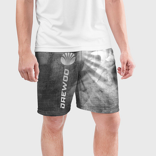 Мужские спортивные шорты Daewoo - grey gradient по-вертикали / 3D-принт – фото 3