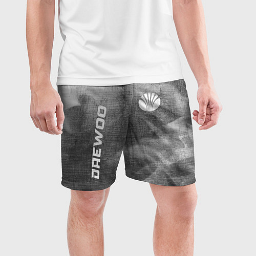 Мужские спортивные шорты Daewoo - grey gradient вертикально / 3D-принт – фото 3