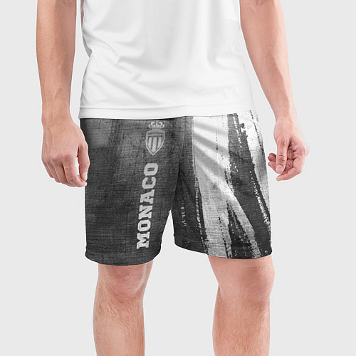Мужские спортивные шорты Monaco - grey gradient по-вертикали / 3D-принт – фото 3