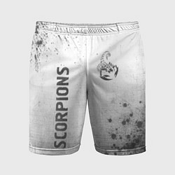 Мужские спортивные шорты Scorpions - white gradient вертикально