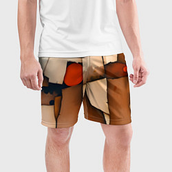 Шорты спортивные мужские Фрагментированная композиция, цвет: 3D-принт — фото 2